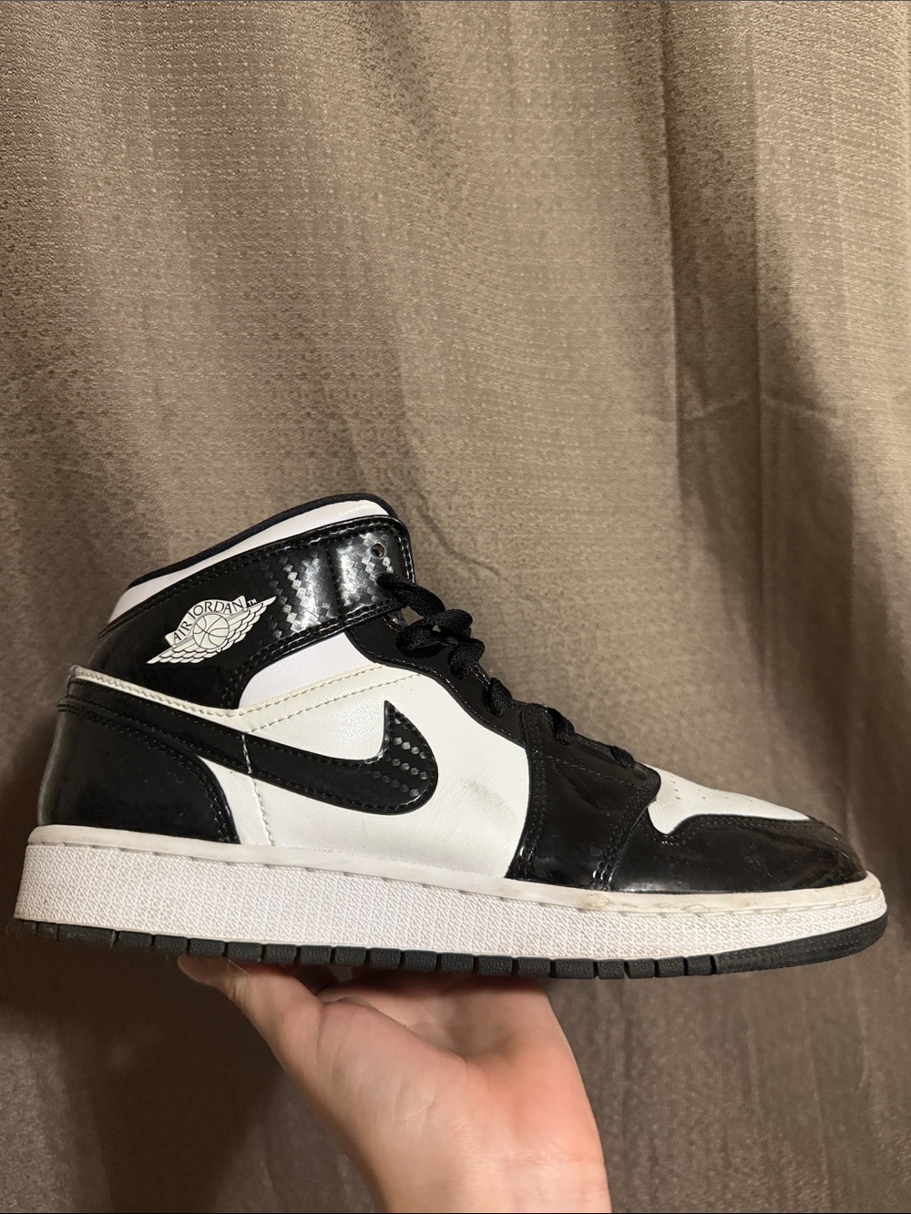 Jordan Black and White High-Top Sneakers